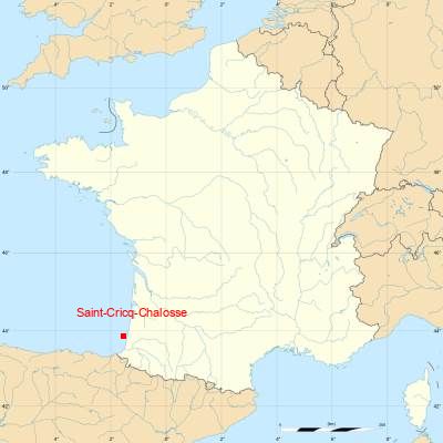 Fond de carte avec Saint-Cricq-Chalosse