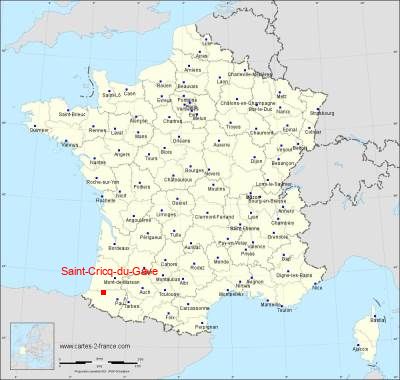 Carte de Saint-Cricq-du-Gave