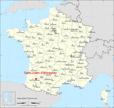 Carte de Saint-Julien-d'Armagnac