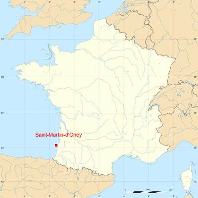 Fond de carte avec Saint-Martin-d'Oney