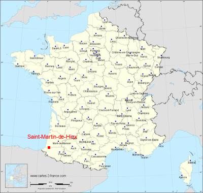 Carte de Saint-Martin-de-Hinx