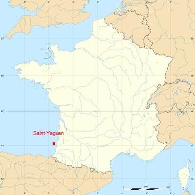 Fond de carte avec Saint-Yaguen