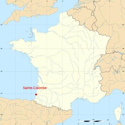 Fond de carte avec Sainte-Colombe
