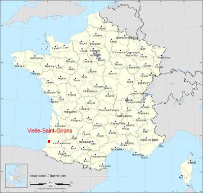 Carte de Vielle-Saint-Girons