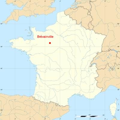 Fond de carte avec Brévainville