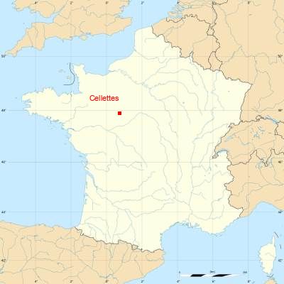 Fond de carte avec Cellettes