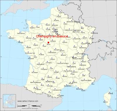 Carte de Champigny-en-Beauce