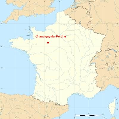Fond de carte avec Chauvigny-du-Perche