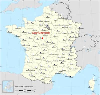 Carte de Cour-Cheverny