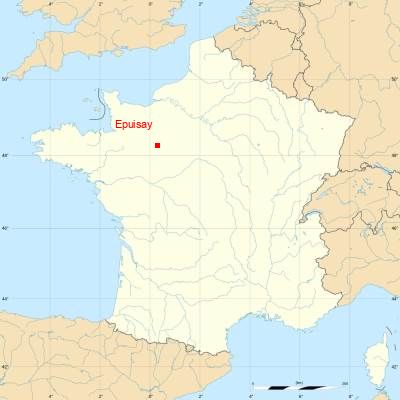 Fond de carte avec Epuisay