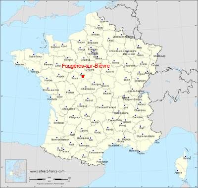 Carte de Fougères-sur-Bièvre