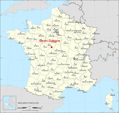 Carte de Gy-en-Sologne