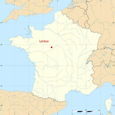 Fond de carte avec Loreux