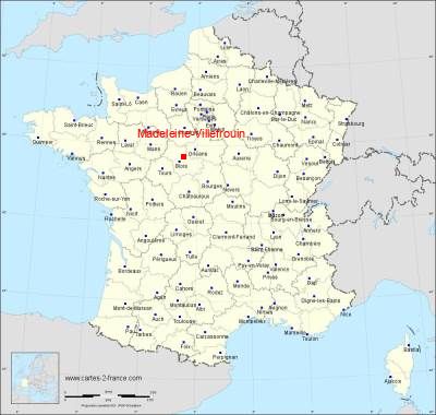 Carte de Madeleine-Villefrouin