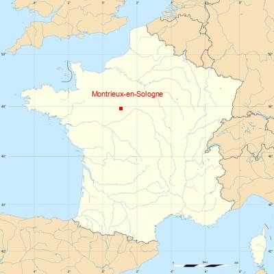 Fond de carte avec Montrieux-en-Sologne