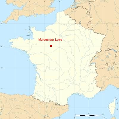 Fond de carte avec Muides-sur-Loire