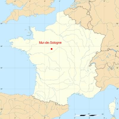 Fond de carte avec Mur-de-Sologne