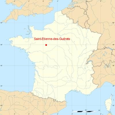 Fond de carte avec Saint-Etienne-des-Guérets