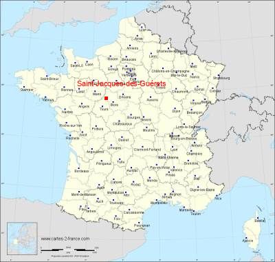Carte de Saint-Jacques-des-Guérets