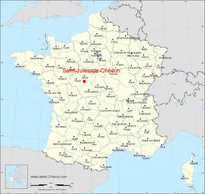 Carte de Saint-Julien-de-Chédon
