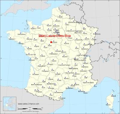 Carte de Saint-Laurent-des-Bois
