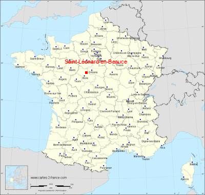 Carte de Saint-Léonard-en-Beauce