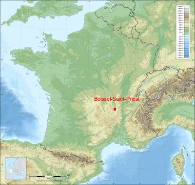 Carte de Boisset-Saint-Priest