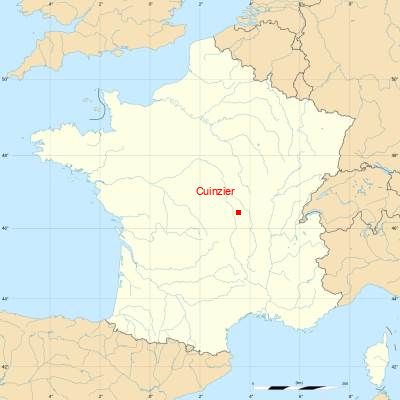Fond de carte avec Cuinzier