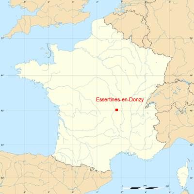 Fond de carte avec Essertines-en-Donzy