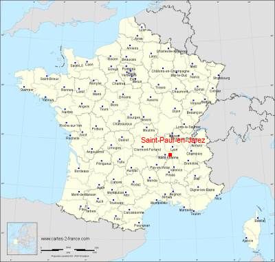 Carte de Saint-Paul-en-Jarez