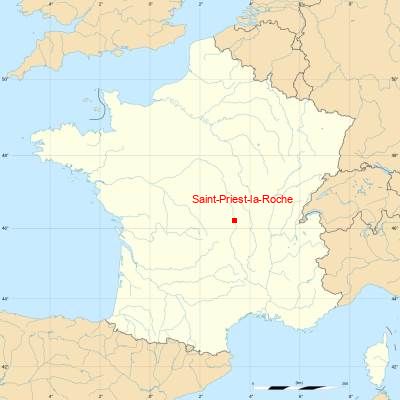 Fond de carte avec Saint-Priest-la-Roche