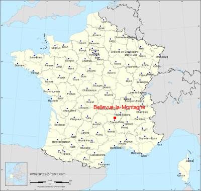 Carte de Bellevue-la-Montagne