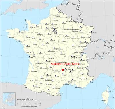 Carte de Besseyre-Saint-Mary