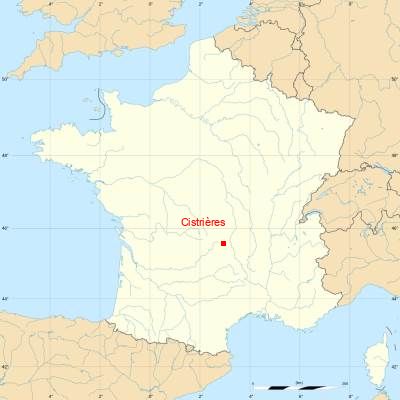 Fond de carte avec Cistrières