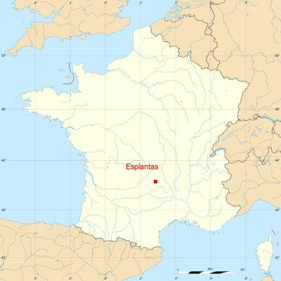 Fond de carte avec Esplantas