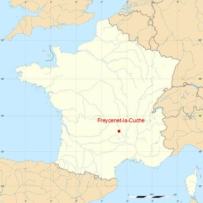 Fond de carte avec Freycenet-la-Cuche