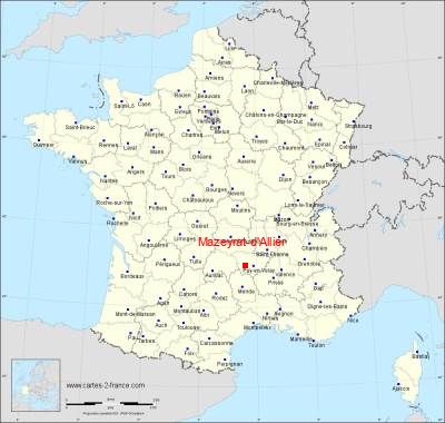 Carte de Mazeyrat-d'Allier