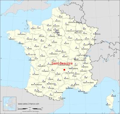 Carte de Saint-Beauzire