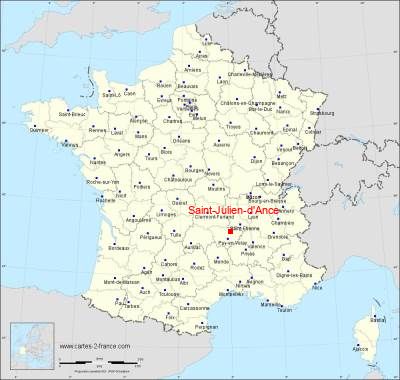 Carte de Saint-Julien-d'Ance