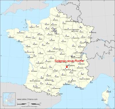 Carte de Solignac-sous-Roche