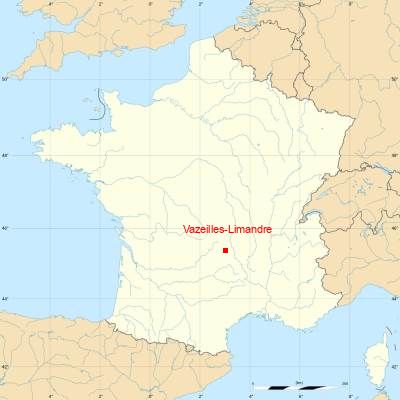 Fond de carte avec Vazeilles-Limandre
