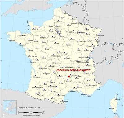 Carte de Vazeilles-près-Saugues