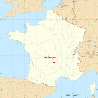 Fond de carte avec Venteuges