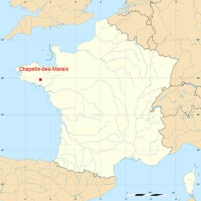 Fond de carte avec Chapelle-des-Marais