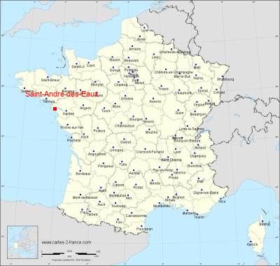 Carte de Saint-André-des-Eaux
