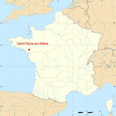 Fond de carte avec Saint-Fiacre-sur-Maine