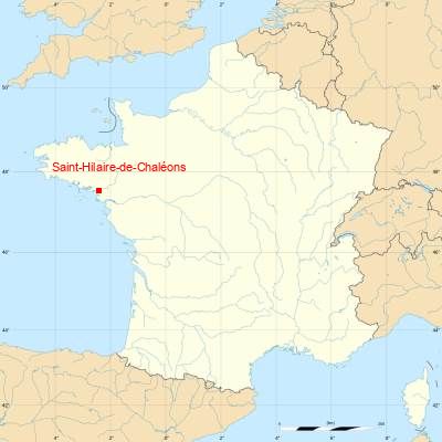 Fond de carte avec Saint-Hilaire-de-Chaléons