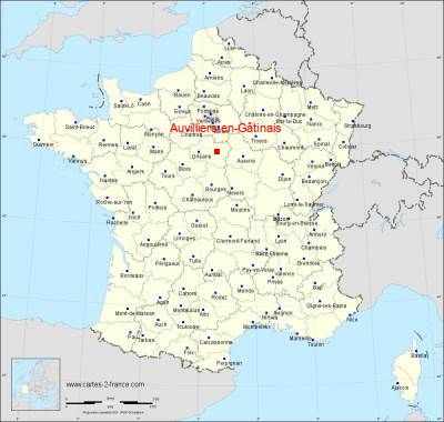 Carte de Auvilliers-en-Gâtinais