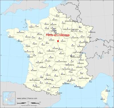 Carte de Feins-en-Gâtinais