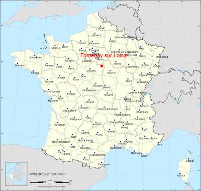 Carte de Fontenay-sur-Loing